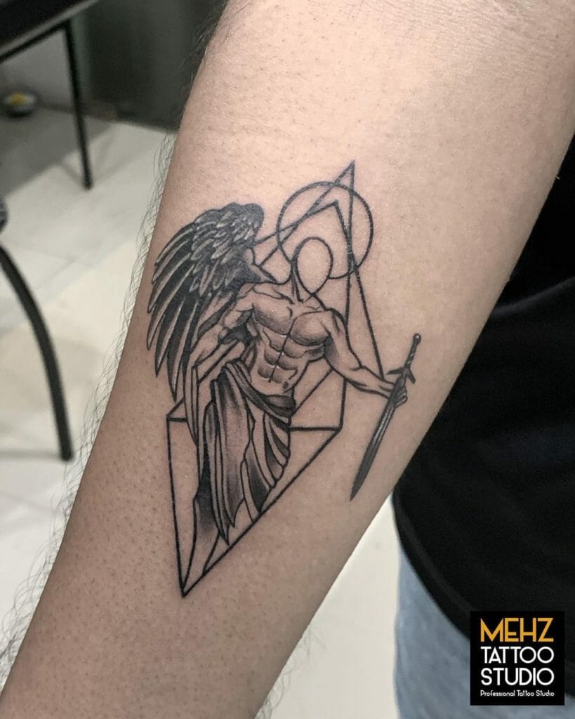 Guardian Angel Tattoo On Forearm