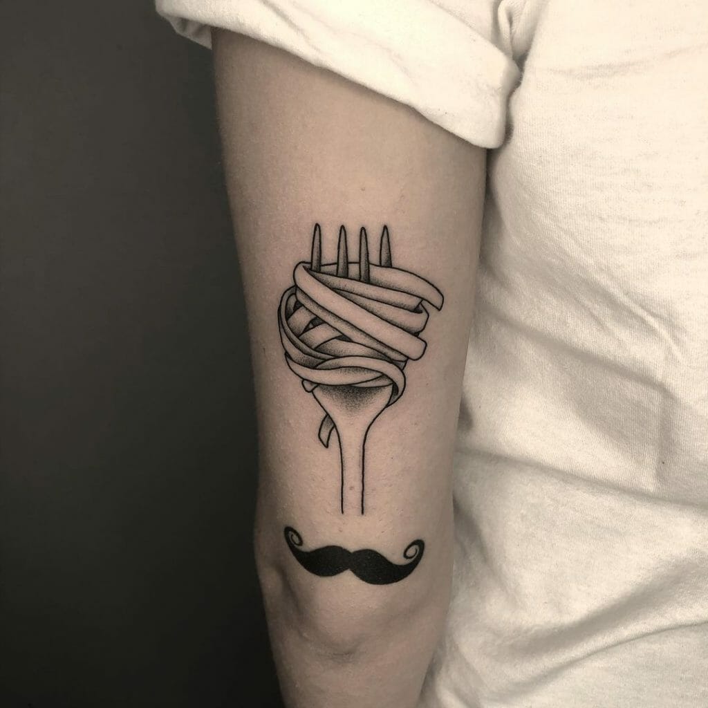 Fork And Food Tattoo