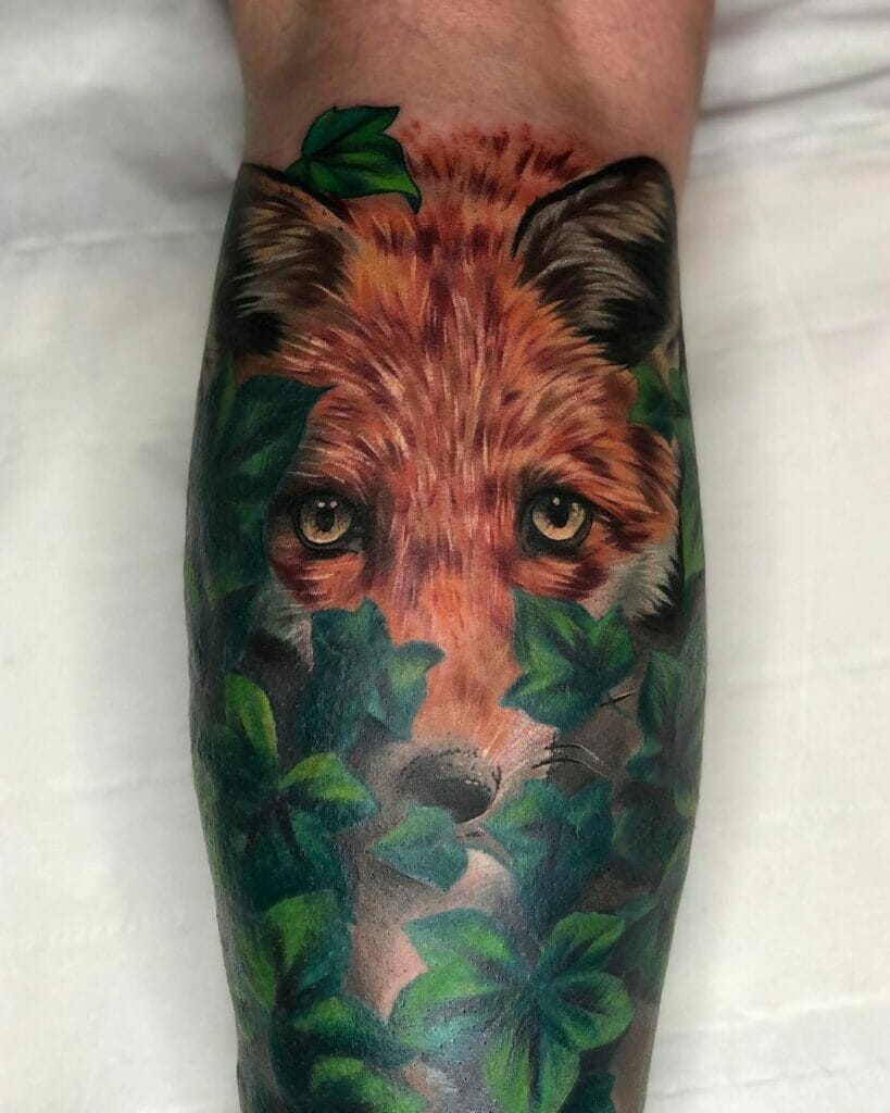Fox and Ivy Tattoo Sleeve