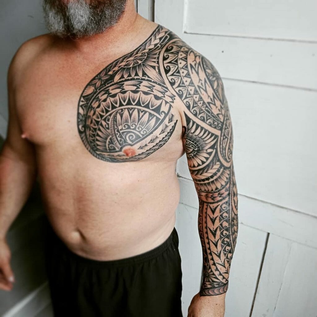 Full Arm Tribal Sleeve Tattoo Ideas