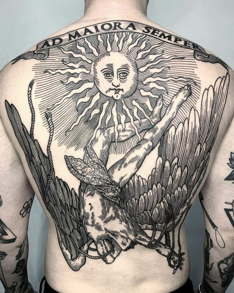 Full Icarus Story Tattoo