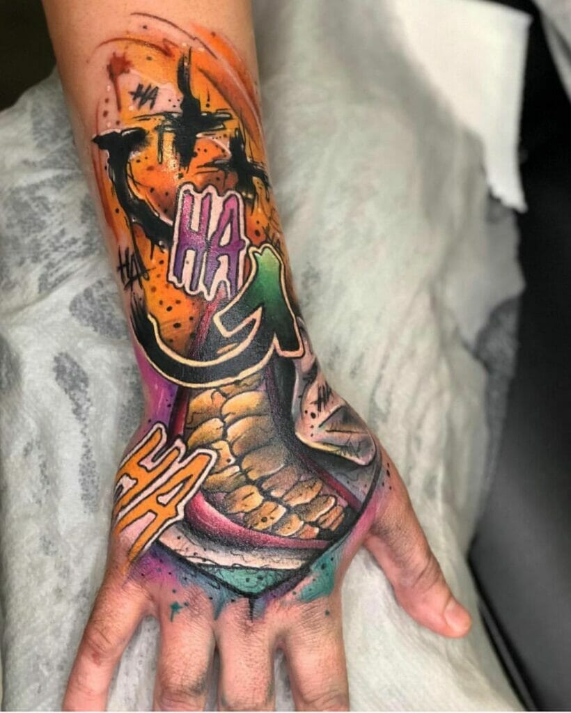 Fun And Crazy Joker Tattoo Designs For Your Hand