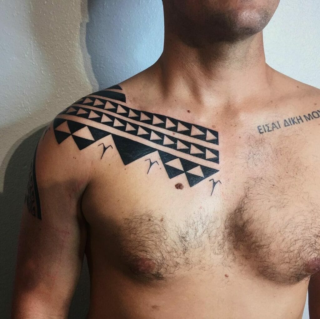 Geometric Hawaiian Tribal Tattoo Design