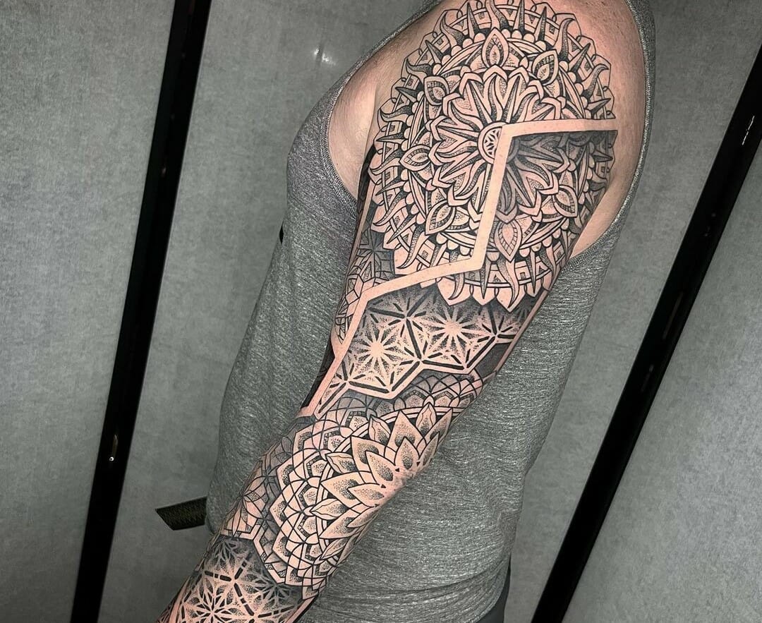 101 Best Geometric Sleeve Tattoo Ideas You Have To See To Believe! - Outsons