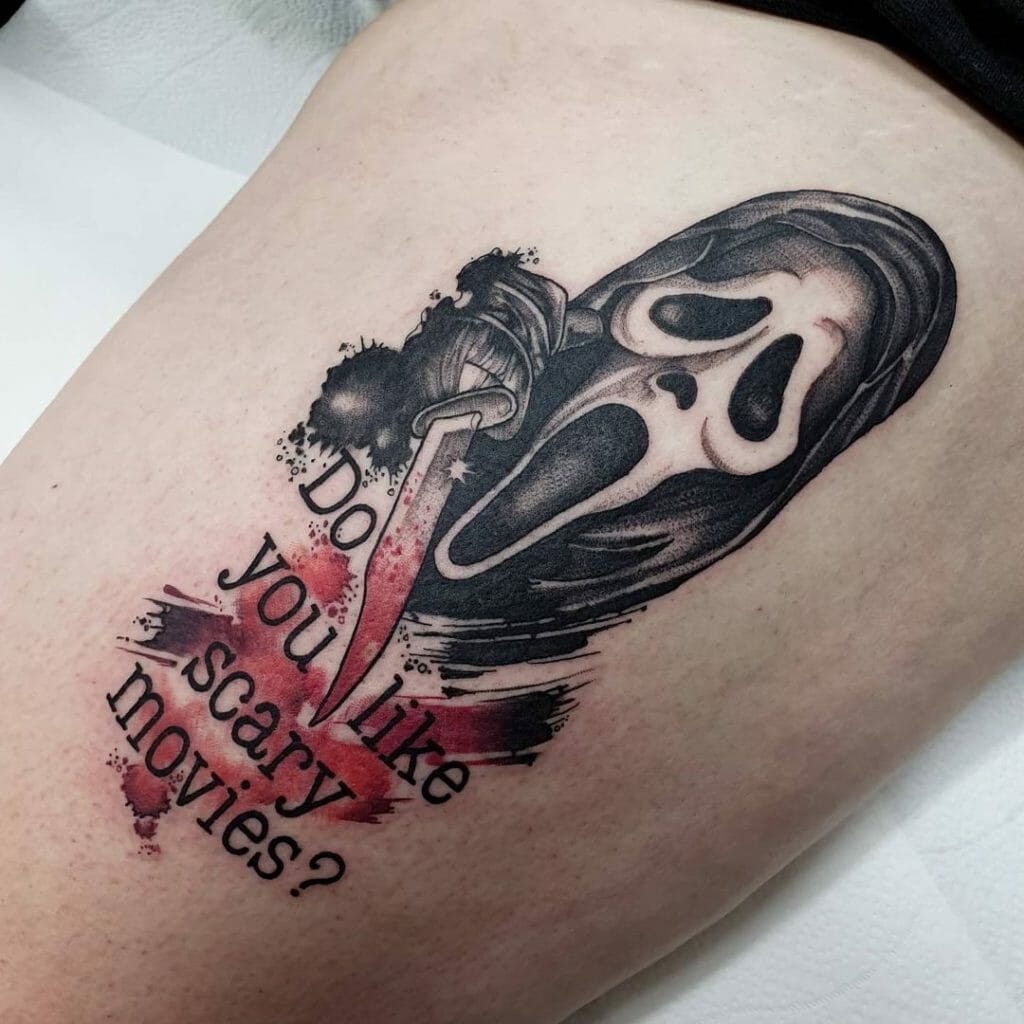 Ghostface Tattoo Ideas For Horror Movie Lovers