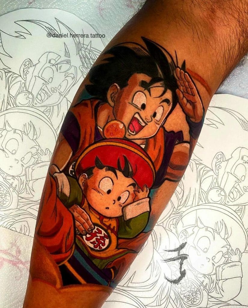 Goku And Gohan Tattoo Design