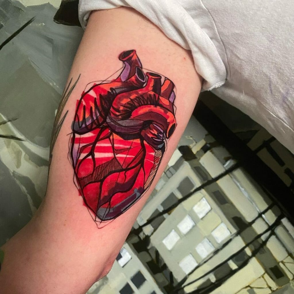 Graffiti Heart Tattoo