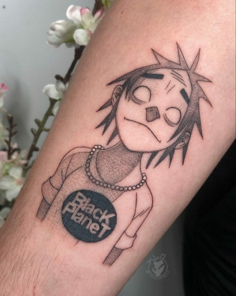 Great Tattoo Ideas With 2-D From The Gorillaz