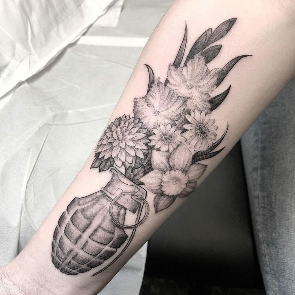 Grenade Tattoo With A Twist