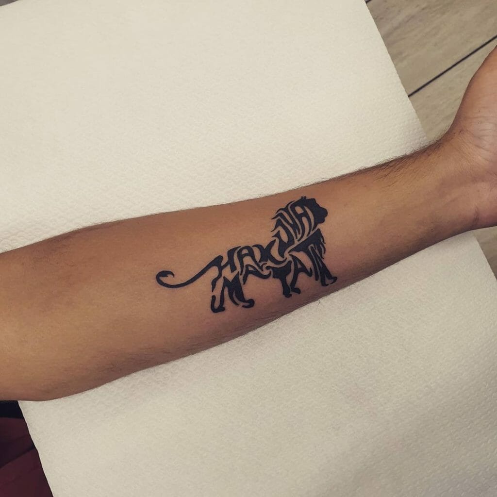 Hakuna Matata Lion King Tattoo Idea