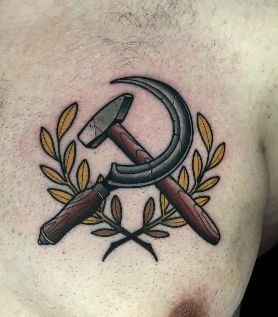 Hammer And Sickle Tattoo Design