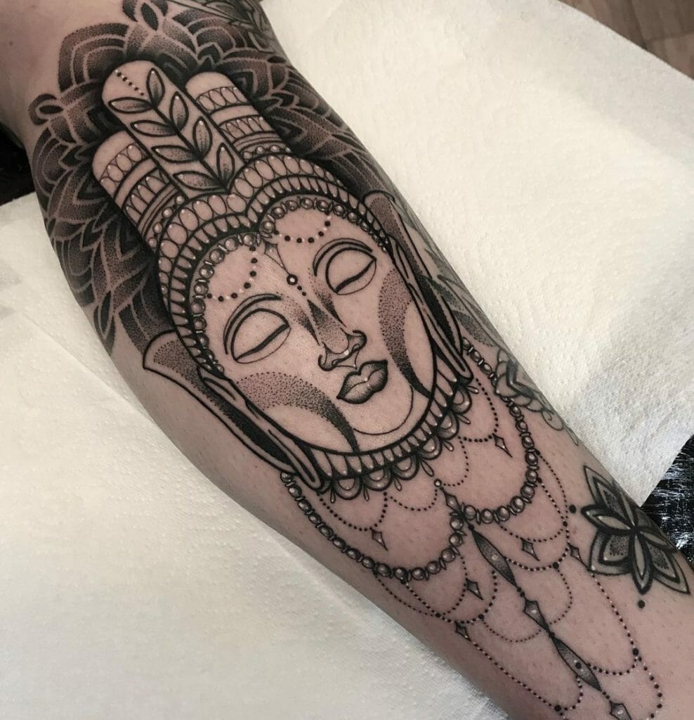 Hamsa Hand Tattoos With Symbolic Additions