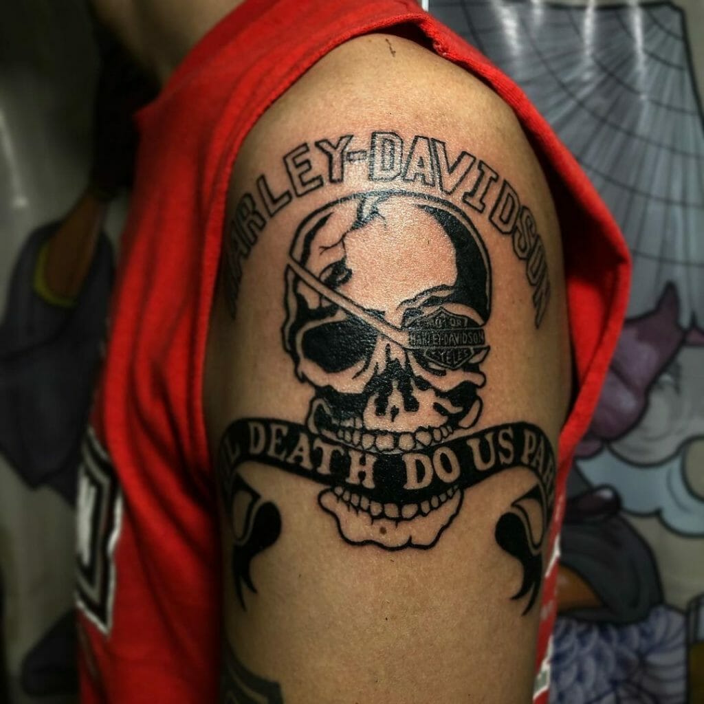 Harley Davidson Skull Tattoo