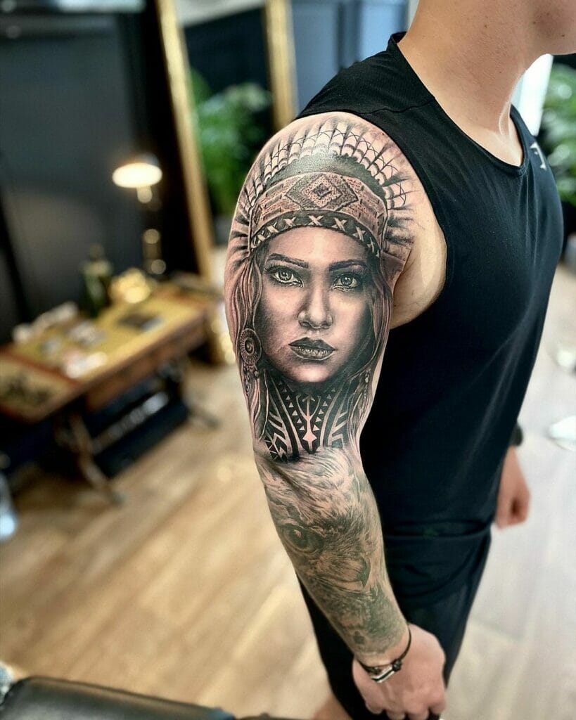 Headress Sleeve Tattoo
