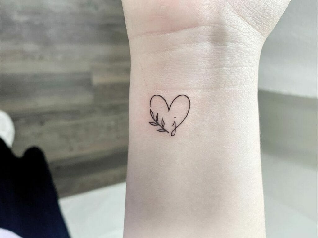 Heart Initials Tattoo