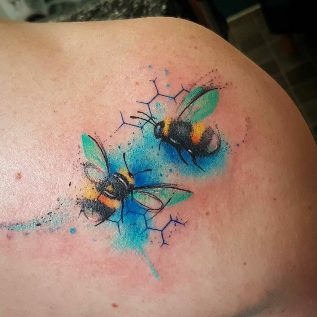 Hexagon Beehive Tattoo