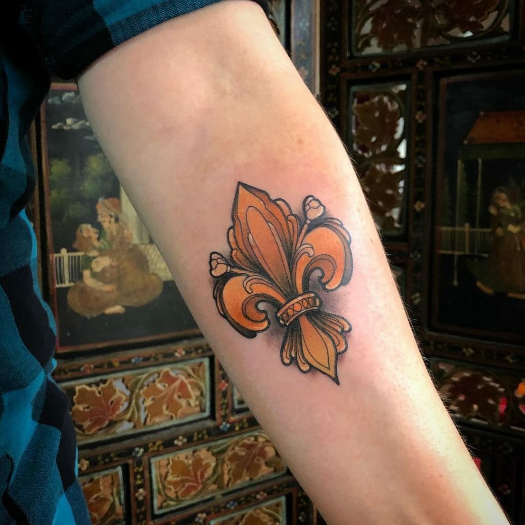 Historic Fleur De Lis Tattoo