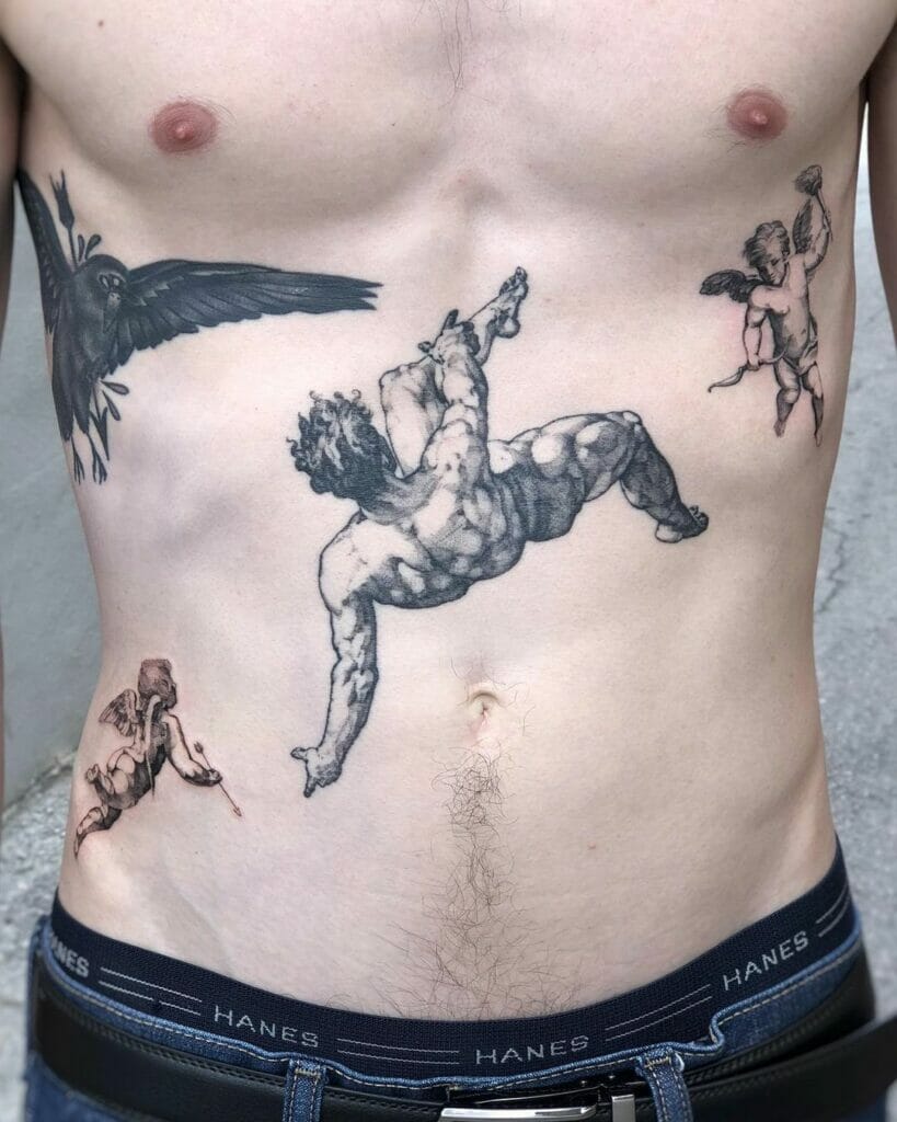 Icarus Tattoo With Angels