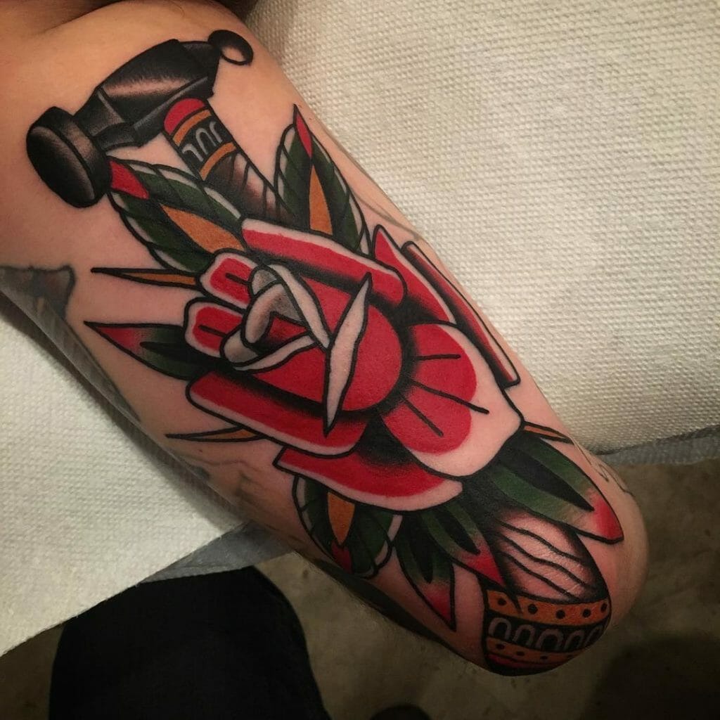 In Remembrance- Hammer Tattoo Design