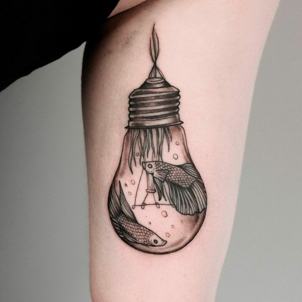 Inner Arm Light Bulb Tattoo