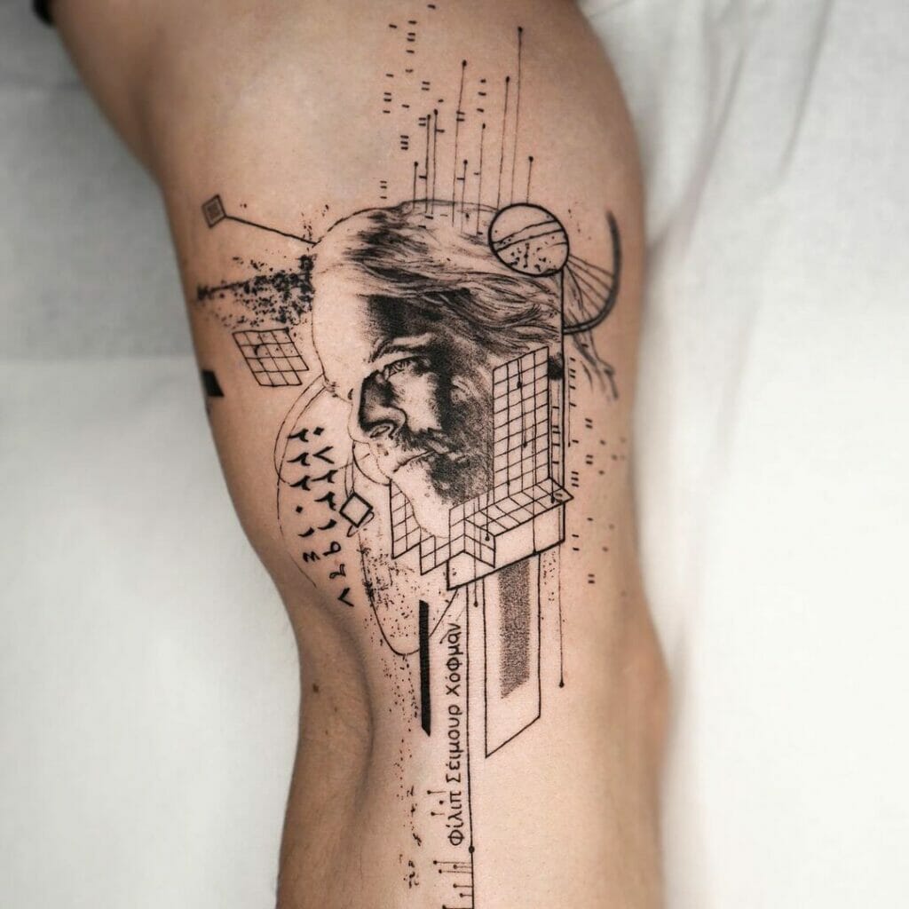 Inner Arm Portrait Tattoo