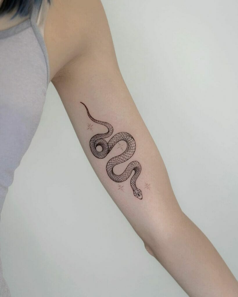 Inner Arm Snake Tattoo
