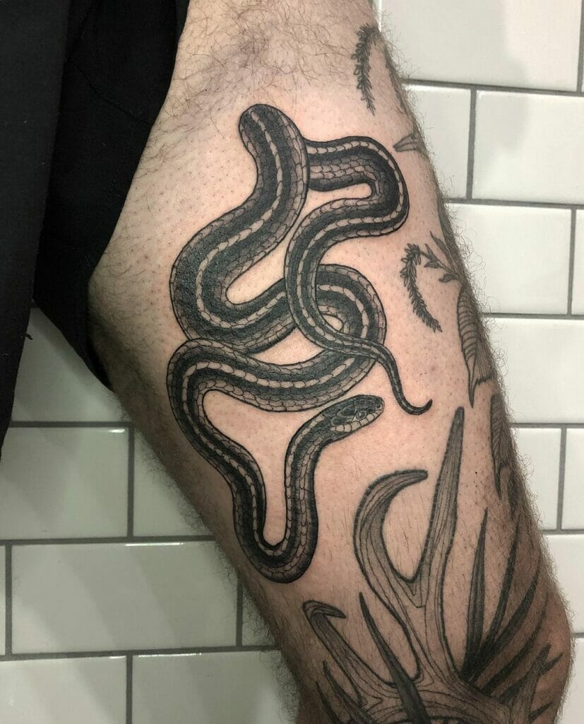 Inner Thigh Snake Tattoo
