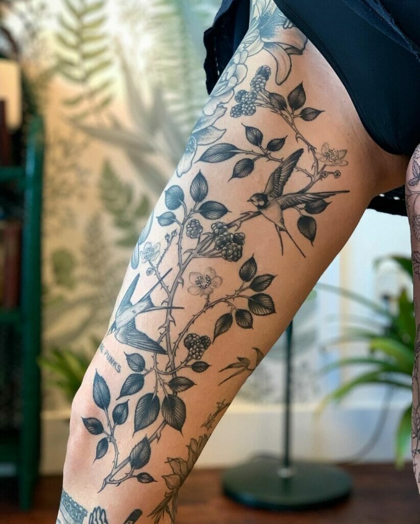 Inner leg tattoo  Leg tattoos women Cute tattoos for women Hip thigh  tattoos