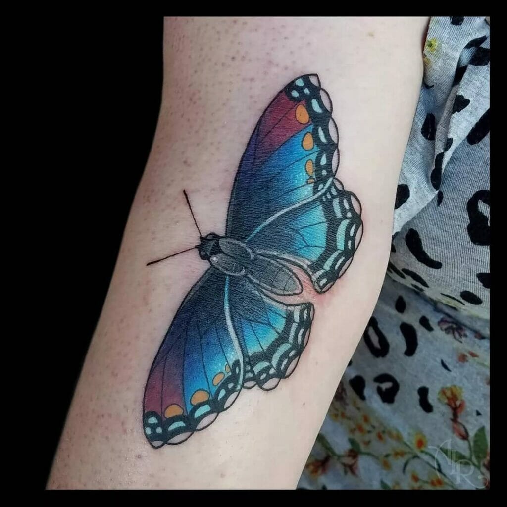 Insect Inner Elbow Tattoo