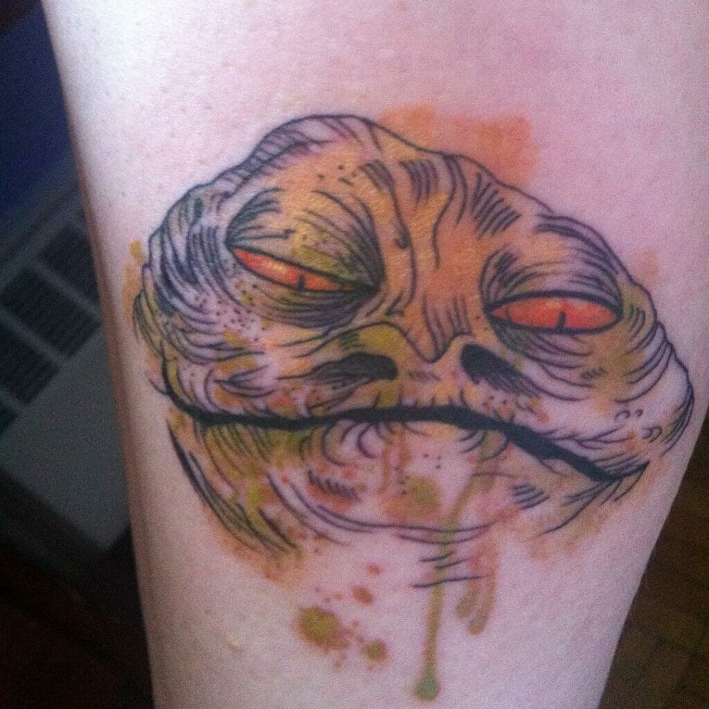 Intriguing Jabba The Hutt Tattoo
