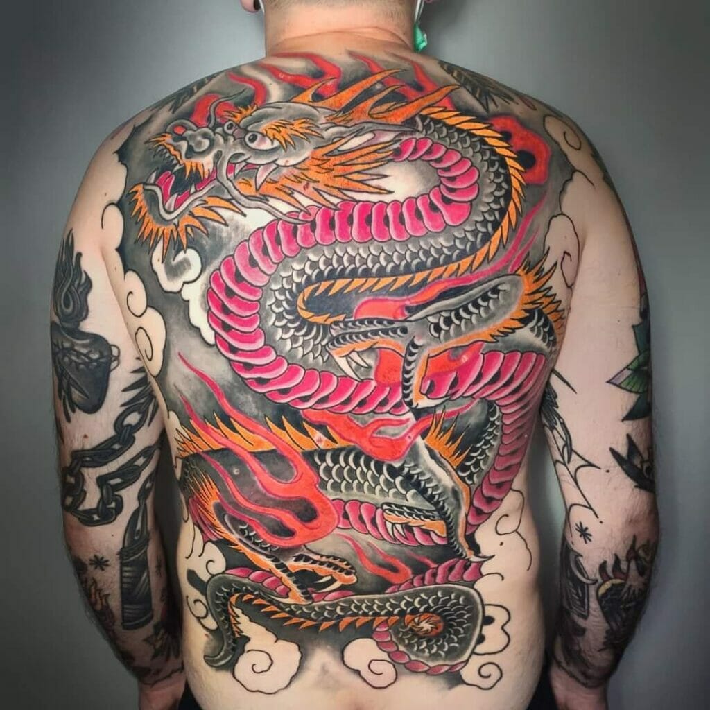 Irezumi Traditional Japanese Dragon Tattoo Design