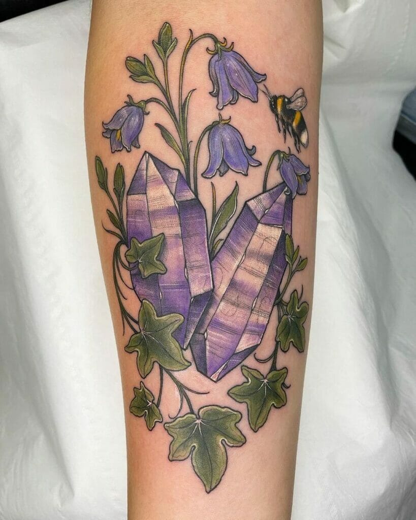 Ivy With Bluebell Tattoo