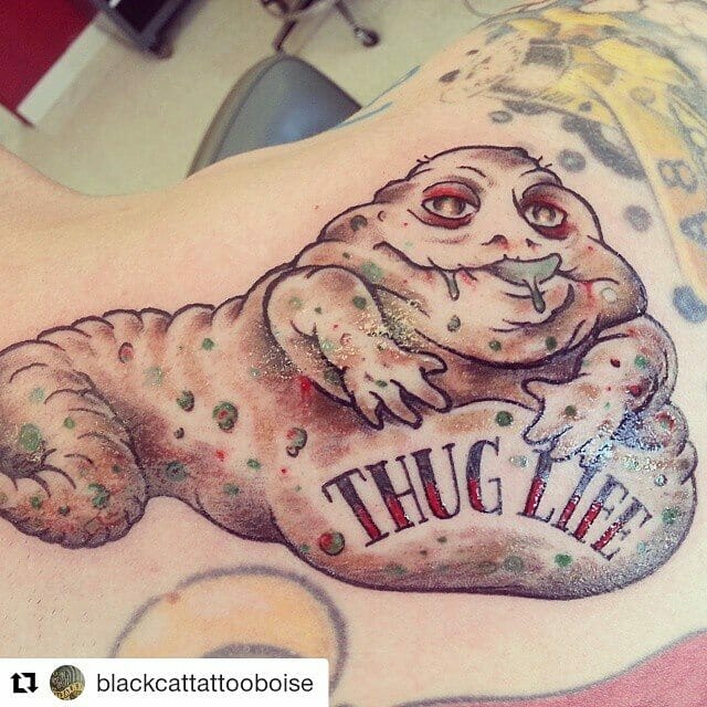 Jabba The Hutt Cartoon Tattoo