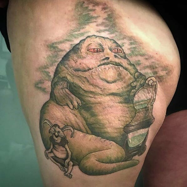 Jabba The Hutt Tattoo With Salacious Crumb