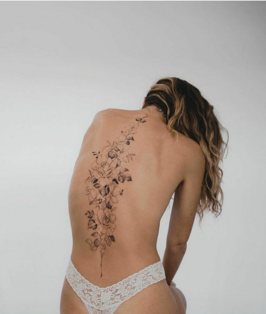 Japanese Back Flower Tattoo