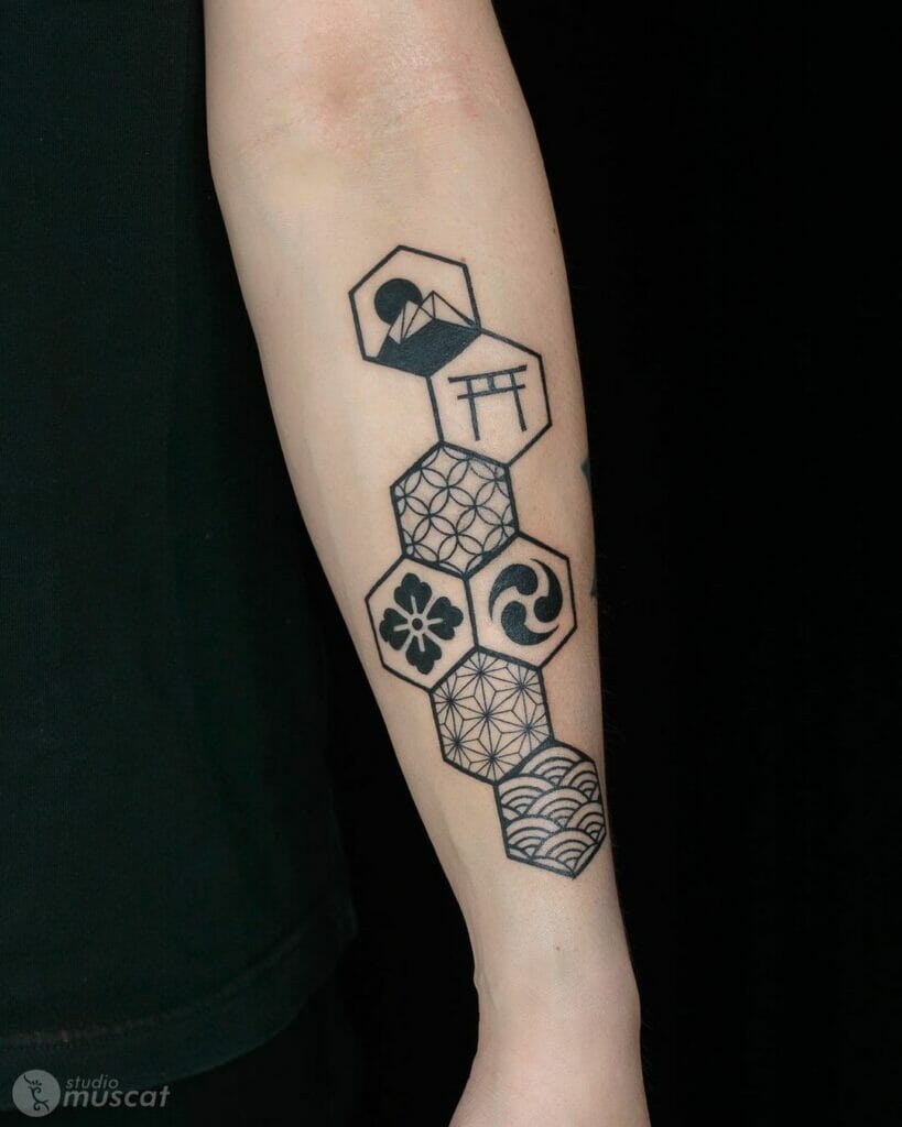 Japanese Hexagon Tattoo