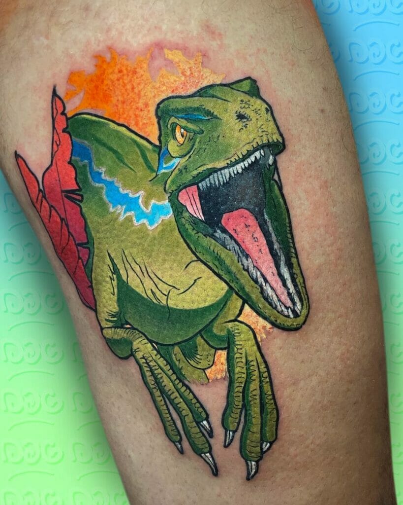 Jurassic Park Slash Tattoo