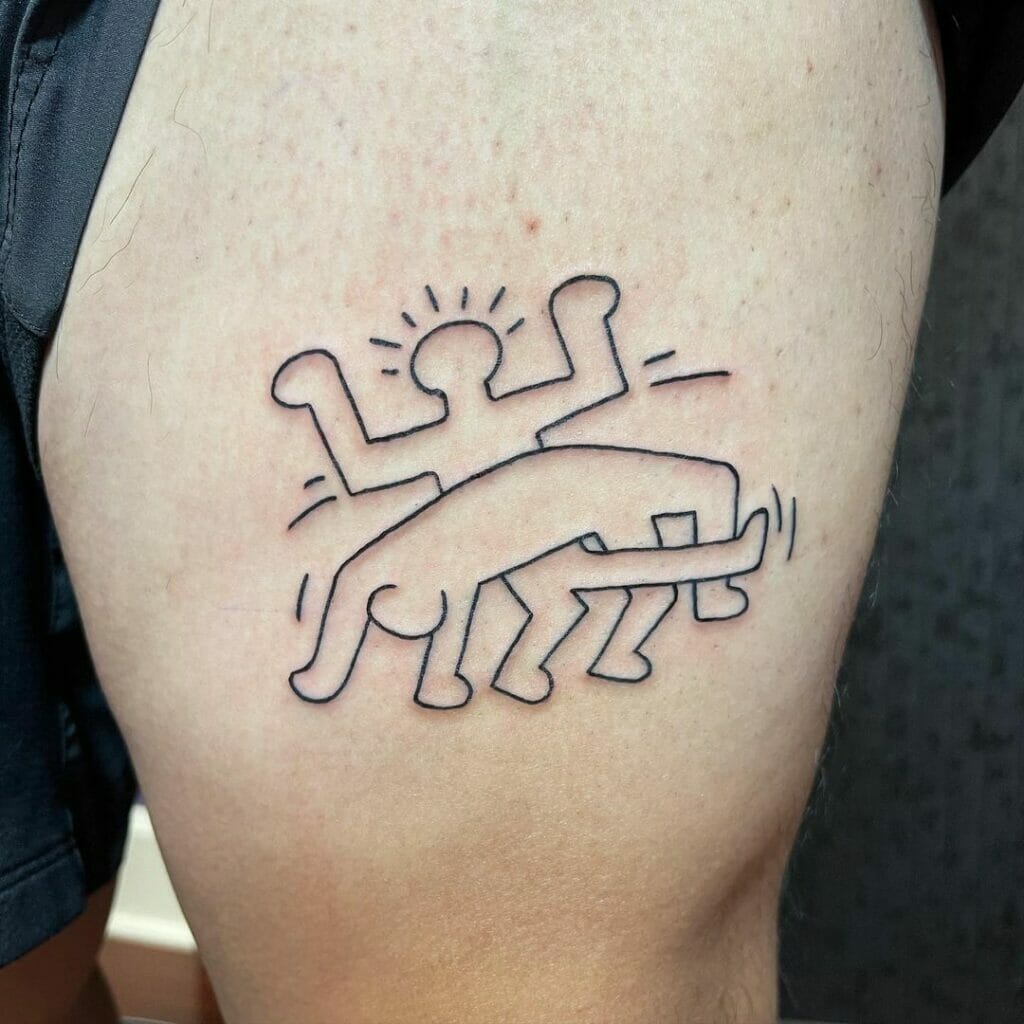 Keith Haring Cross Tattoo