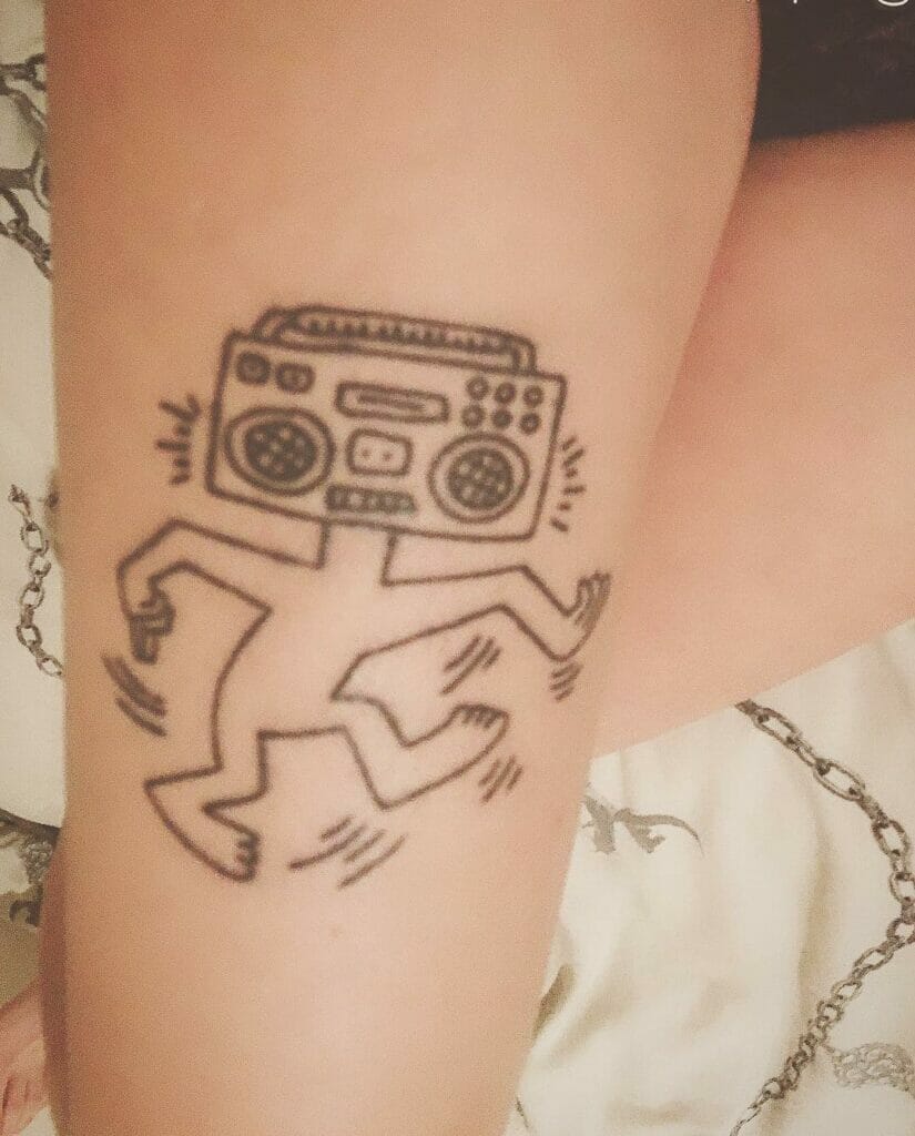 Keith Haring Technological Tattoo