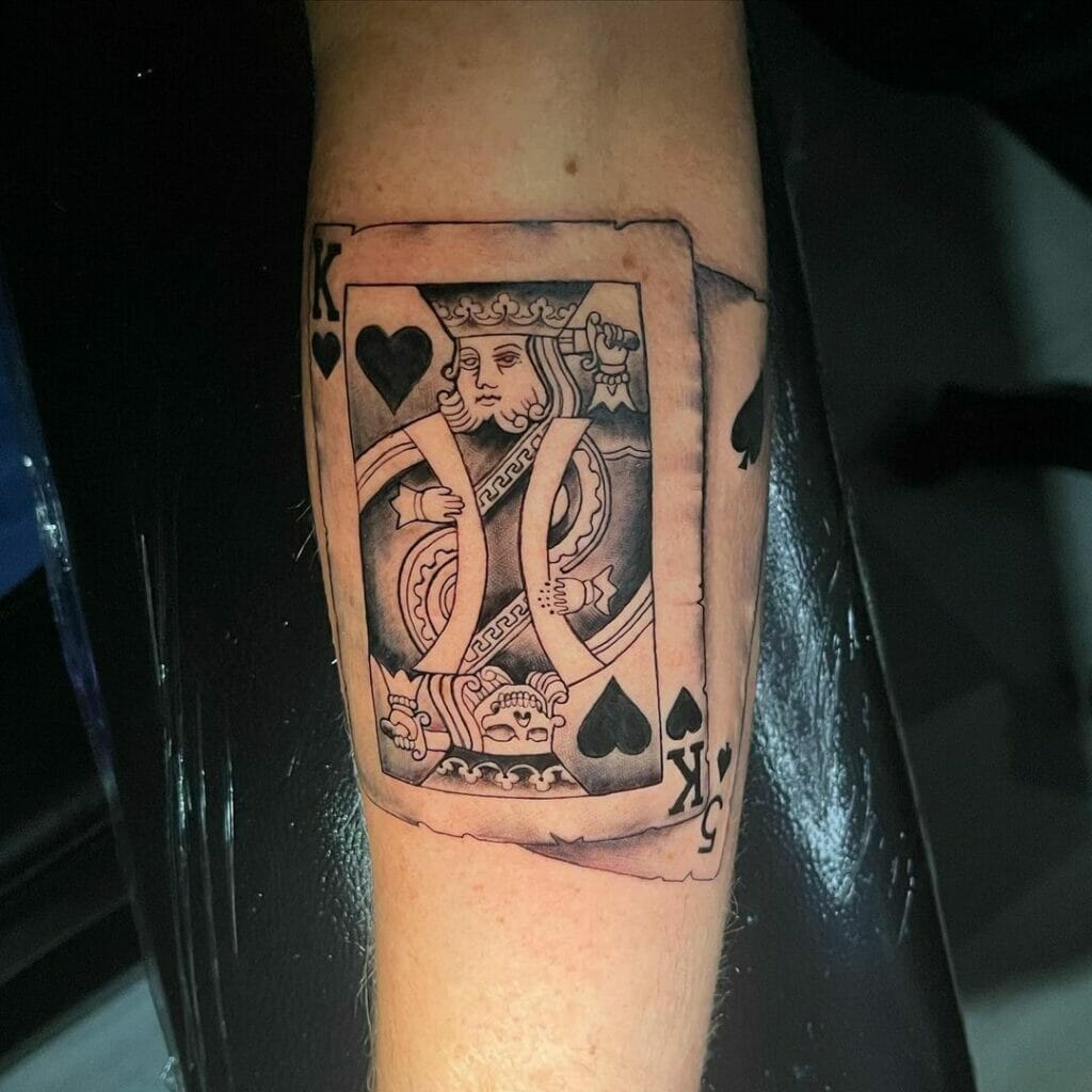 King Of Hearts And Five of Spades Tattoo