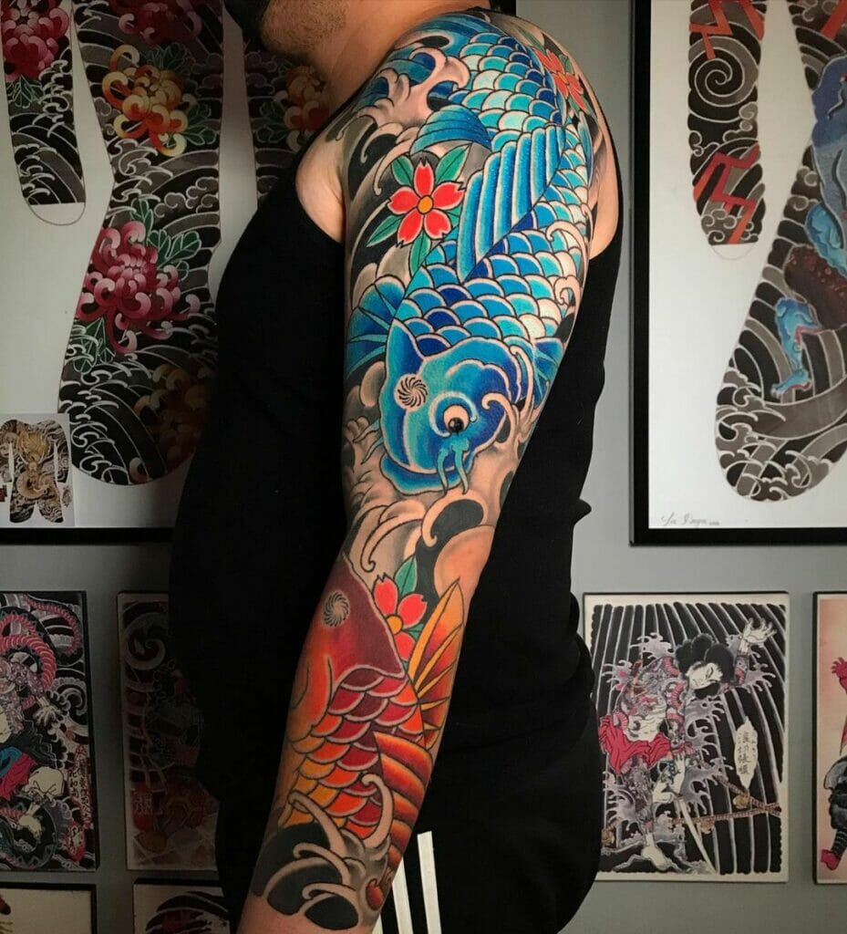 Koi Colored Tattoo