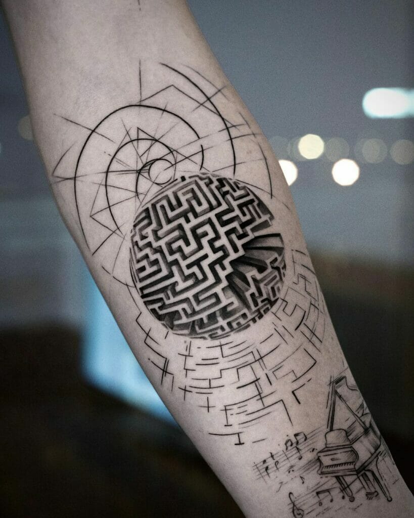 Labyrinth  Tattoo Maze