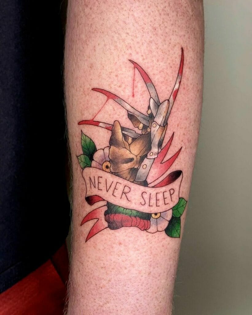 Minimal Freddy Krueger Tattoo For Elm Street Tattoo Fans