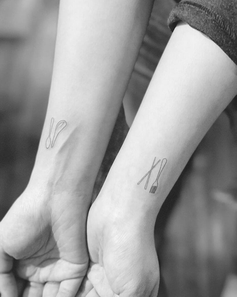 Minimalistic Fork Tattoo