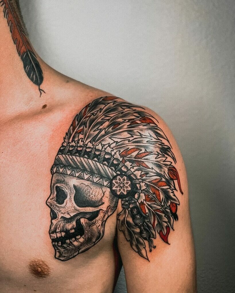 Native Indian Skull Tattoo