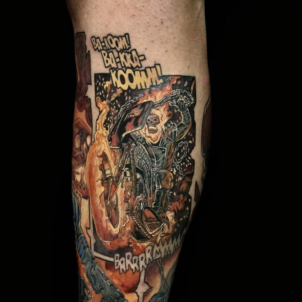 Nicholas Cage Ghost Rider Tattoo