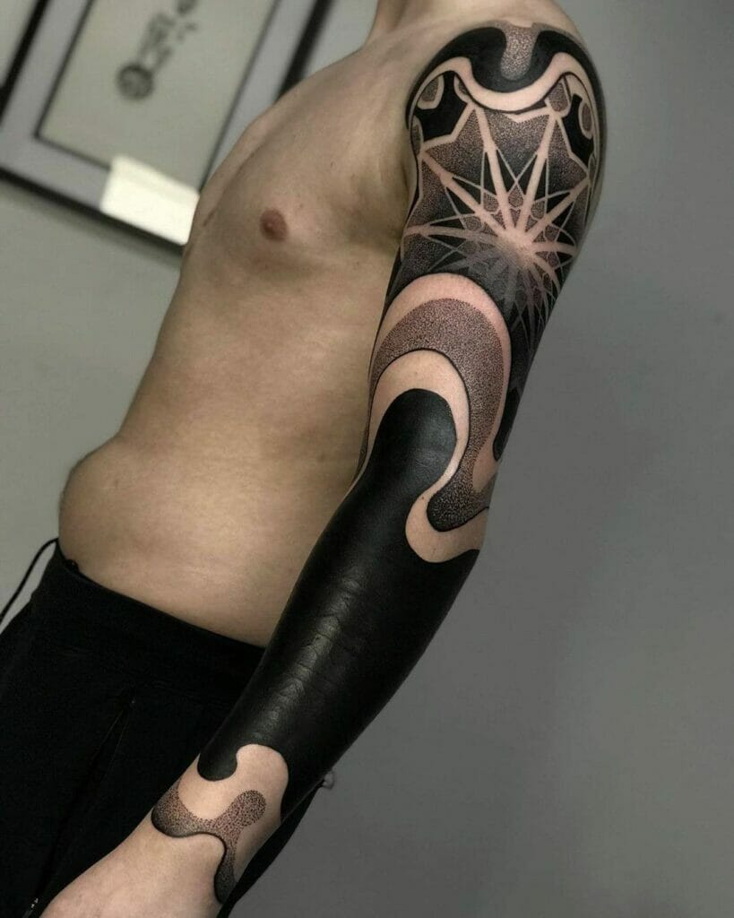 Ornamental Geometric Sleeve Tattoo