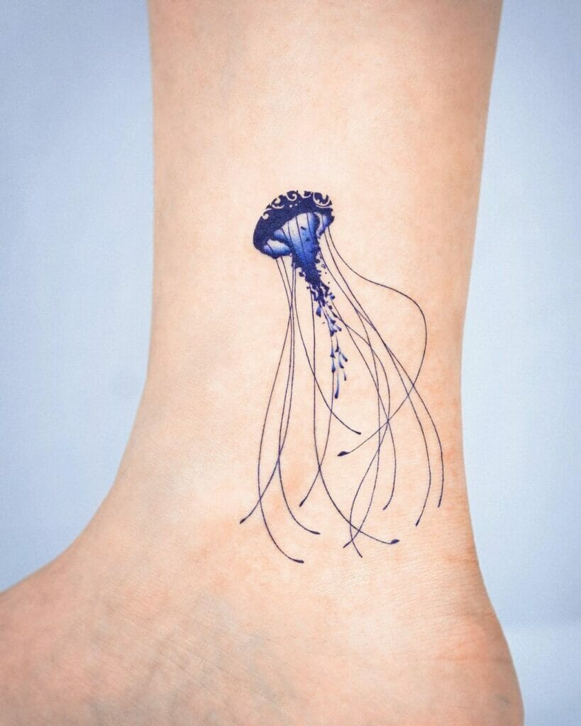 Porcelain Jellyfish Tattoo Design