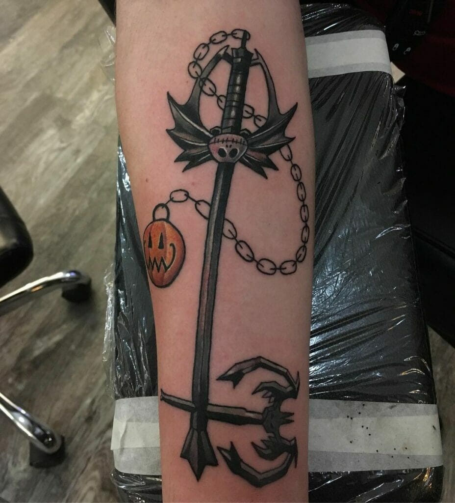 Pumpkinhead Keyblade Tattoo
