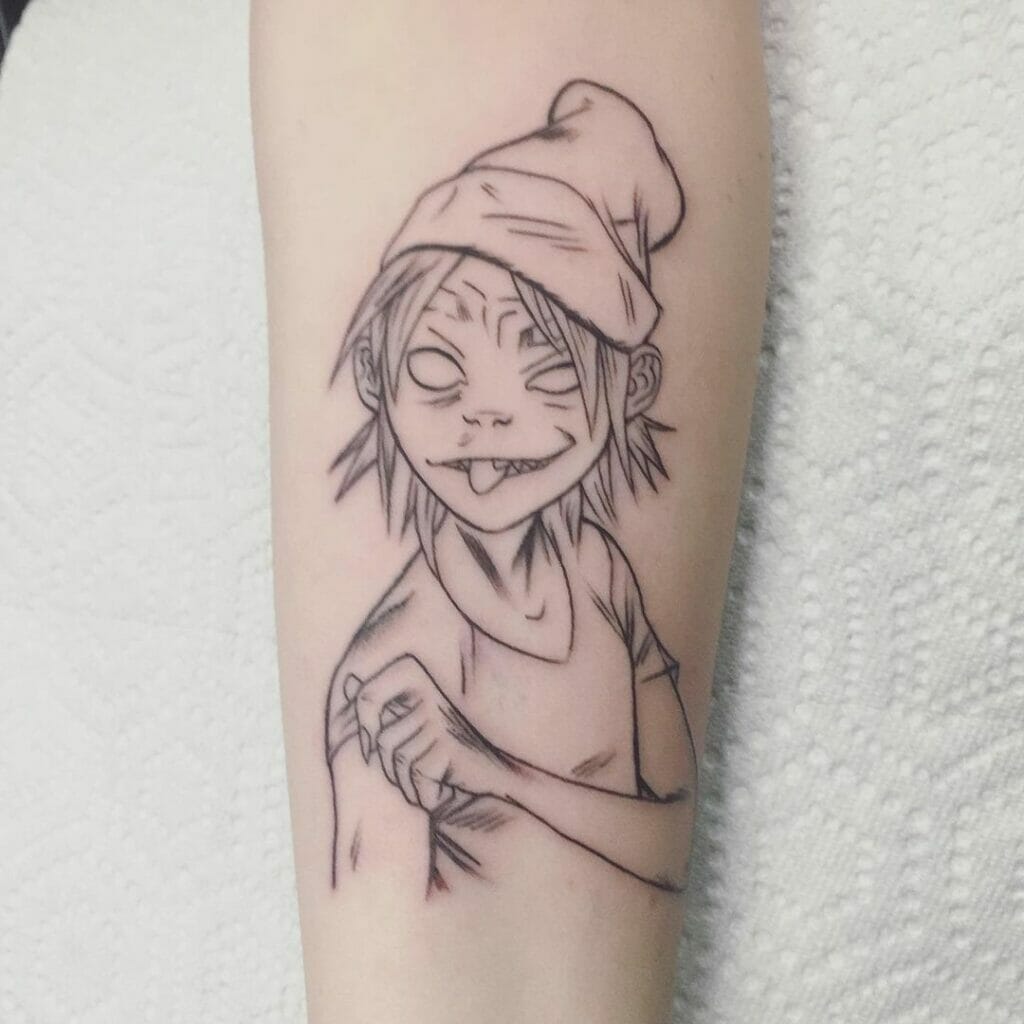 Quirky Gorillaz Tattoo Designs For Fans Of The Band